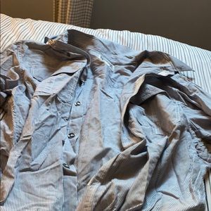 stripped button up